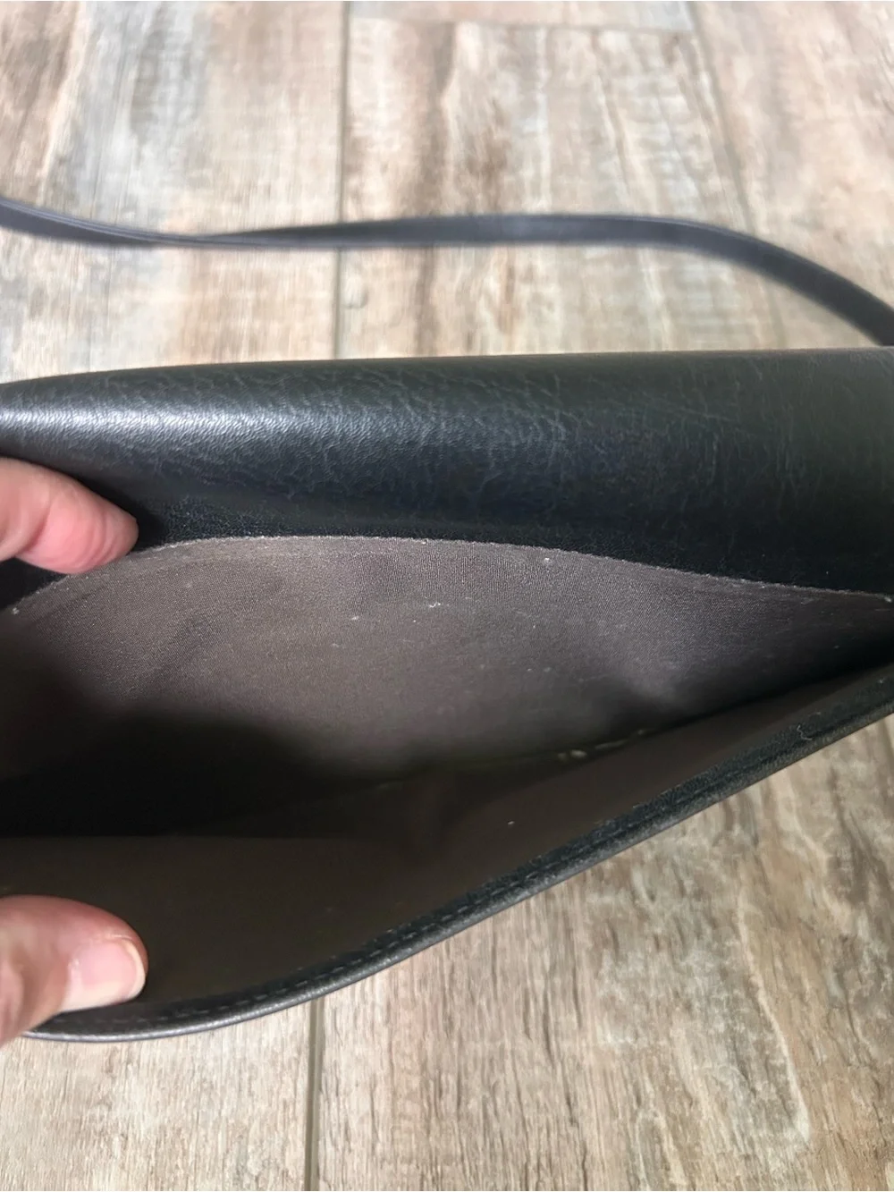 Matt & Nat Black Vegan Leather Flap Crossbody Bag